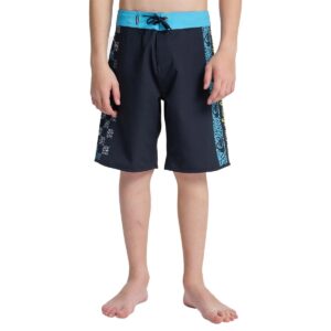 QUICKSILVER SURFSILK STRAIGHT YOUTH 17 BLACK PURPLE WHITE PRINT ΜΑΓΙO ΒΕΡΜΟΥΔΑ - 8-years, turquoise lemon