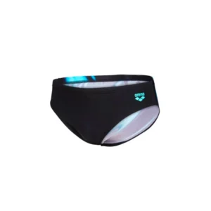 ARENA PLACEMENT SWIM BRIEFS BLACK MULTI ΜΑΓΙΟ ΣΛΙΠ
