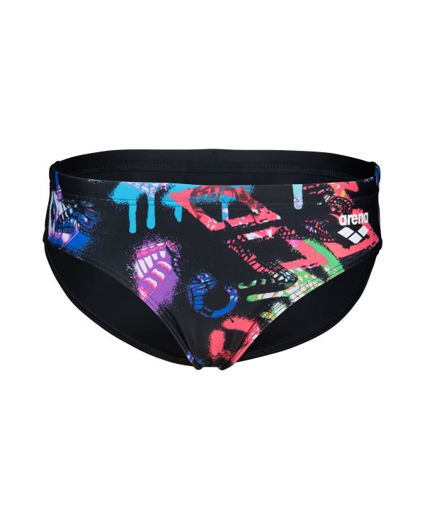 ARENA GRAFFITI BRIEF BLACK MULTI ΜΑΓΙΟ ΑΓΟΡΙ ΣΛΙΠ - Image 2