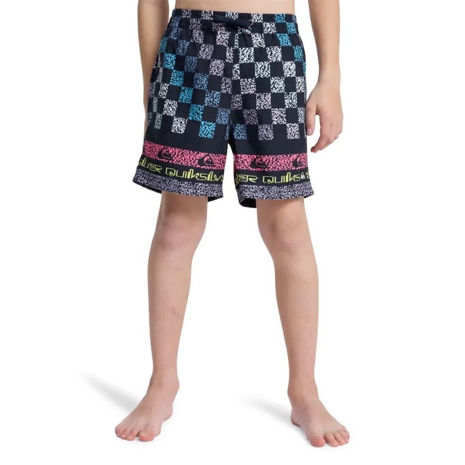 QUICKSILVER EVERYDAY PRINTED VOLLEY OLIVE BLACK ΜΑΓΙO ΒΕΡΜΟΥΔΑ