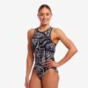 Funkita Hi Flyer γυναικείο ολόσωμο μαγιό Night Flyer με ψηλό λαιμό, μπροστινή όψη