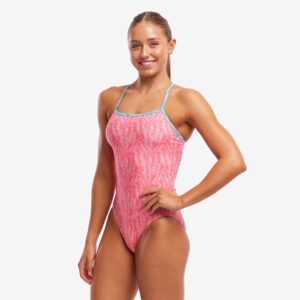 Γυναικείο ολόσωμο μαγιό Funkita σε σχέδιο Sweet Releaf, μπροστινή όψη