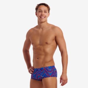 Ανδρικό μαγιό boxer Funky Trunks με print Frequency σε μπλε και μωβ