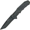 MTech MT-378 σουγιάς με μαύρη λεπίδα tanto και μαύρη μεταλλική λαβή