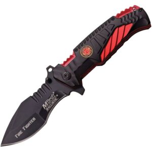 MTech MT-A944FD σουγιάς με μαύρη λεπίδα Fire Fighter και λαβή σε μαύρο και κόκκινο