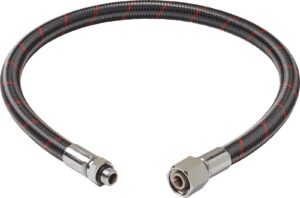 OMS Miflex Regulator Hose σωλήνας ρυθμιστή με μαύρη νάιλον πλέξη και μεταλλικά ρακόρ