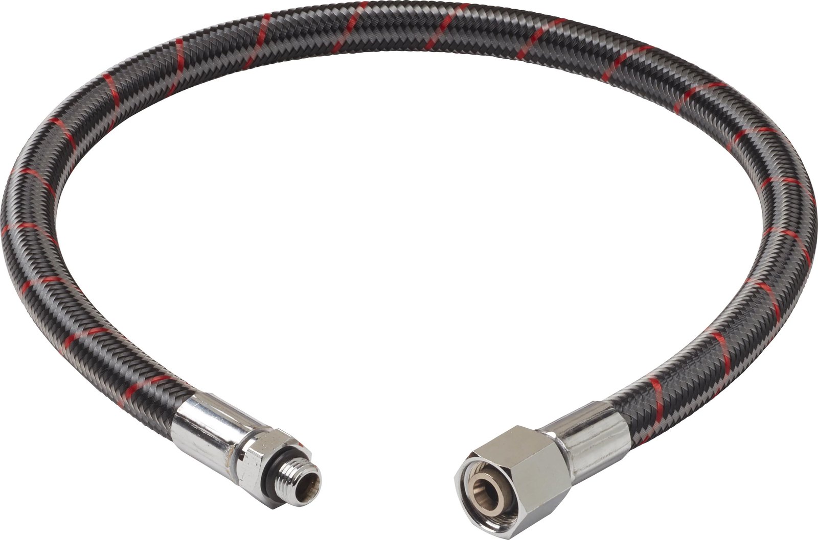 OMS Miflex Regulator Hose σωλήνας ρυθμιστή με μαύρη νάιλον πλέξη και μεταλλικά ρακόρ