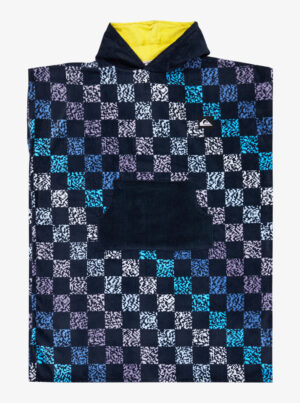 Quiksilver Hoody Towel πόντσο θαλάσσης με κουκούλα και μοτίβο σκακιέρας
