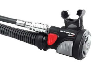 Scubapro Air2 4th Gen εφεδρικός ρυθμιστής και inflator με σπιράλ jacket και ταχυσύνδεσμο