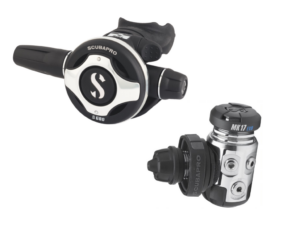 Scubapro MK17 EVO S600 ρυθμιστής αναπνοής με πρώτο στάδιο DIN και δεύτερο στάδιο S600
