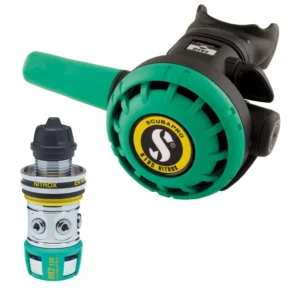 Scubapro MK2 EVO R195 ρυθμιστής Nitrox με πράσινες λεπτομέρειες