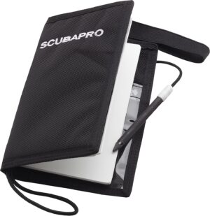 Scubapro WetNotes σημειωματάριο κατάδυσης με μαύρο κάλυμμα και μολύβι