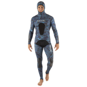 Seac Blue Moon στολή lycra δύο τεμαχίων με μπλε καμουφλάζ