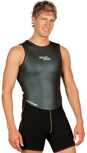 Seac Body Pro 3mm Fire Dry ανδρικό αμάνικο μονοσόρτς νεοπρενίου