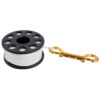 Seac Spool Reel καρούλι κατάδυσης με λευκό σχοινί 30 μέτρων και διπλό καραμπίνερ