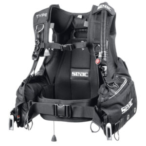 Seac Type BCD κατάδυσης μονού σάκου σε μαύρο χρώμα
