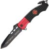 Tac-Force TF-740FD σουγιάς διάσωσης με μαύρη λεπίδα tanto και μαύρη-κόκκινη λαβή
