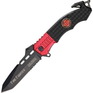 Tac-Force TF-740FD σουγιάς διάσωσης με μαύρη λεπίδα tanto και μαύρη-κόκκινη λαβή